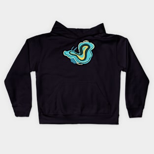 Nudibranch Blue Sea Slug Kids Hoodie